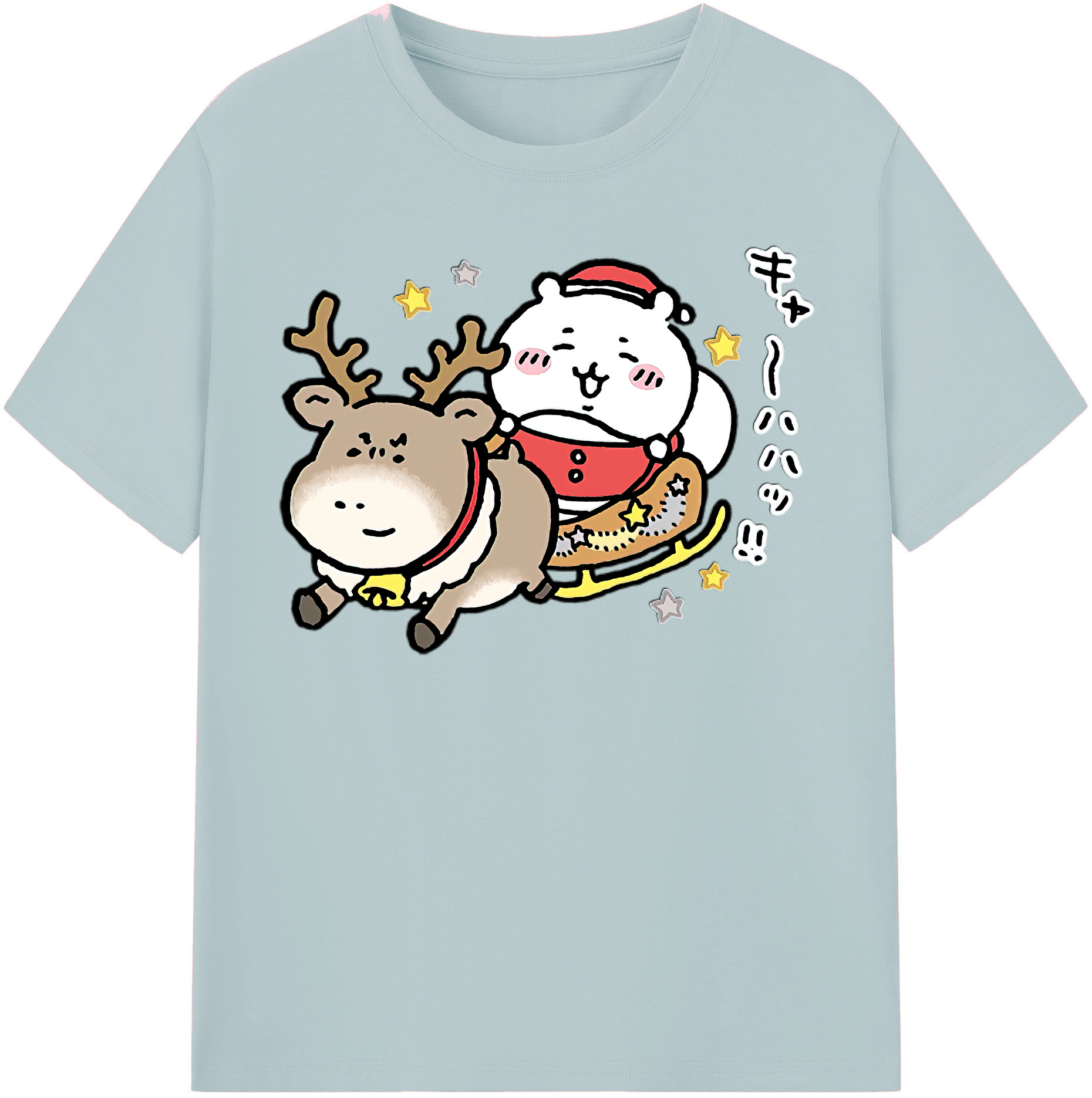 （画像用） ちいかわ ちいかわ Chii-kawa chiikawa 綿100％半袖Tシャツ（フロントプリント）